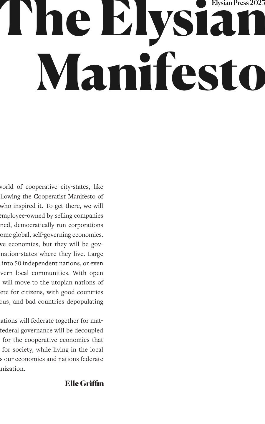 The Elysian Manifesto